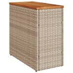 vidaXL Table d'appoint de jardin dessus en bois beige 58x27 5x55 cm