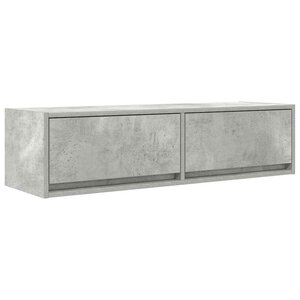 vidaXL Meuble TV Gris béton 100 x 31 x 25.5 cm Bois d'ingénierie