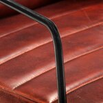 vidaXL Fauteuil Marron foncé Cuir véritable