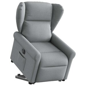 vidaXL Fauteuil inclinable électrique gris clair tissu