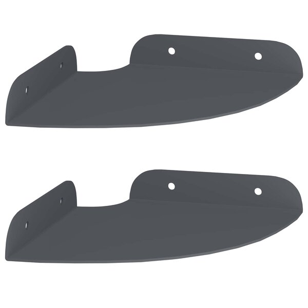 vidaXL Étagère flottante avec étagère 2 Pièces Anthracite 15 x 15 x 2 cm