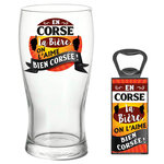 Set Verre à Bière et décapsuleur - Corse