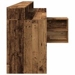 vidaXL Bureau avec lumières LED vieux bois bois d'ingénierie