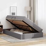 vidaXL Lit avec rangement et matelas avec matelas Gris 120 x 200 cm