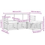 vidaXL Ensemble de canapés d'extérieur 4 pc Blanc et Beige Polyester