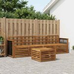 vidaXL Ensemble de canapés d'extérieur 5 Pièces Naturel