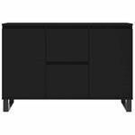 vidaXL Buffet noir 101 5x35x70 cm bois d’ingénierie