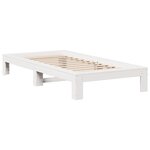 vidaXL Cadre de lit sans matelas blanc 90x190 cm bois de pin massif