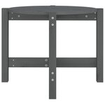 vidaXL Table basse Gris Ø 62 5x45 cm Bois massif de pin