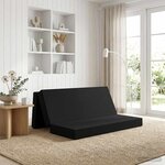 vidaXL Canapé-lit pliable 180 x 67 x 45 cm Noir