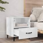 vidaXL Tables de chevet 2 Pièces Blanc brillant Bois d'ingénierie