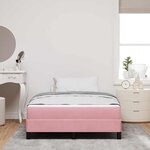 vidaXL Lit boxspring avec matelas Rose 120 x 200 cm Velours