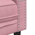 vidaXL Canapé Chesterfield avec traversins 2 places rose velours