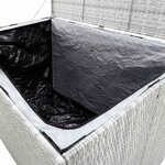 vidaXL Boîte de rangement de jardin gris clair 150x100x100 cm rotin