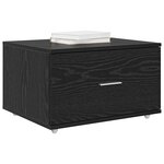 vidaXL Armoire à tiroirs avec roue Chêne noir 55 x 45 x 31 cm