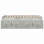vidaXL Cadre de lit Gris béton 70 x 190 cm Bois d'ingénierie