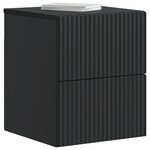 vidaXL Cabinet de chevet mural 2 Pièces Noir 33 x 34 5 x 40 cm