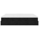 VidaXL Cadre de lit ottoman avec matelas noir 180x200 cm tissu