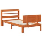 vidaXL Cadre de lit avec stockage 2 Pièces Cire marron Bois de Pin Massif