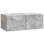 vidaXL Meuble TV mural 59 5 x 41 x 30 cm Gris béton Bois d'ingénierie