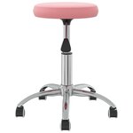 Vidaxl chaise pivotante de bureau rose velours