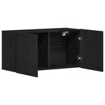 vidaXL Meuble TV Chêne noir 80x30x41 cm Bois d'ingénierie
