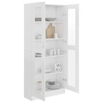vidaXL Armoire à vitrine Blanc 82 5x30 5x185 cm Bois d'ingénierie