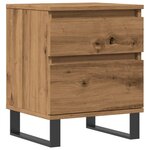 vidaXL Table de chevet chêne artisanal 40x35x50 cm bois d’ingénierie