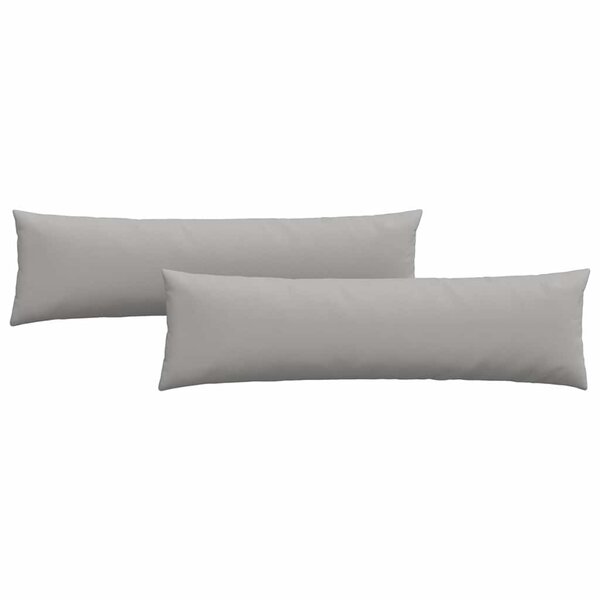 vidaXL Coussins de canapé 2 Pièces Gris 145 x 40 cm tissu