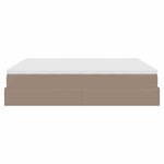 VidaXL Cadre de lit ottoman et matelas cappuccino 200x200cm similicuir