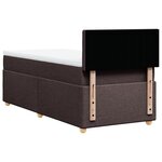 vidaXL Sommier à lattes de lit avec matelas Marron foncé 90x190 cm