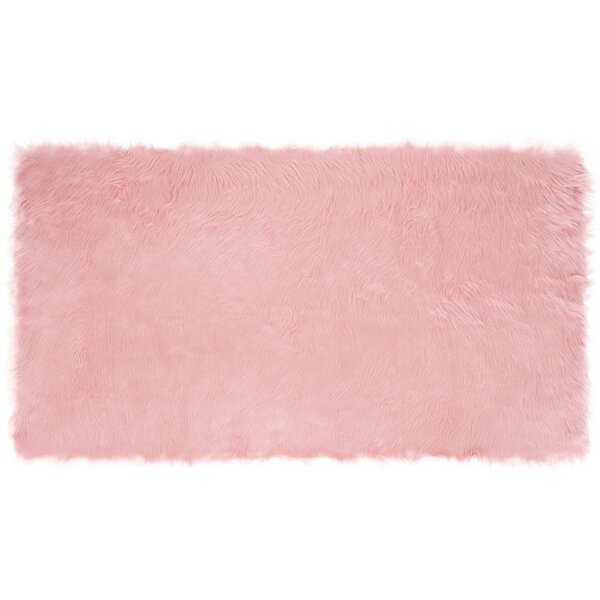 vidaXL Tapis en fausse Tafalla Rose 60 x 110 cm Polyester