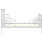 vidaXL Cadre de lit extensible sans matelas blanc métal 80x130/200 cm