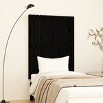 vidaXL Tête de lit murale Noir 82 5x3x110 cm Bois massif de pin