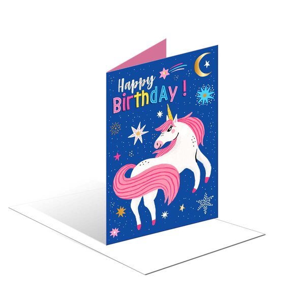 Carte Musicale D'anniversaire Licorne - " Happy Birthday " - Draeger paris