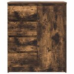 vidaXL Buffet avec tiroirs chêne fumé 71x35x84 cm bois d'ingénierie