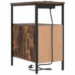 vidaXL Cabinet de chevet Chêne fumé 30 x 48 x 61 cm Bois d'ingénierie