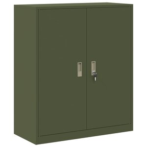 vidaXL Armoire de rangement Vert olive 90 x 40 x 105 cm Acier