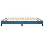 vidaXL Cadre de lit sans matelas bleu foncé 160x200 cm velours