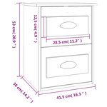vidaXL Table de chevet murale chêne sonoma 41 5x36x53 cm