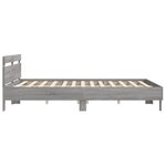 vidaXL Cadre de lit avec tête de lit sonoma gris 180x200 cm