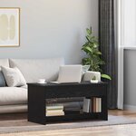vidaXL Table basse Chêne noir 102 x 50 x 52.5 cm Bois d'ingénierie