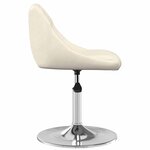 vidaXL Chaises pivotantes à manger lot de 2 Crème Velours