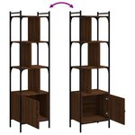 vidaXL Bibliothèque avec porte chêne marron 44 5x30x154 5 cm