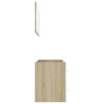 vidaXL Ensemble de meubles de salle de bain 2Pièces blanc et chêne sonoma