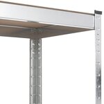vidaXL Table de travail avec étagères 5 niveaux Argenté Acier