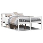 vidaXL Lit pour personne âgée et tête de lit 160x200cm bois pin massif
