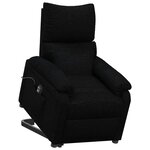 vidaXL Fauteuil Noir Tissu