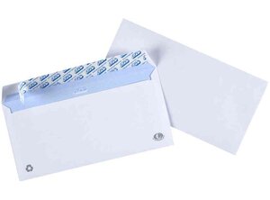 Paquet de 50 enveloppes blanches dl 110x220 75 g fenêtre 45x100 gpv