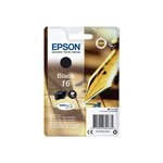Epson pack de 1 cartouche d'encre  - 16 plume - noir / blanc - capacité standard 5 4ml - 175 pages  blister avec alarme plume